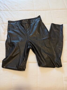 SPANX Black Faux Leather Skinny Pants